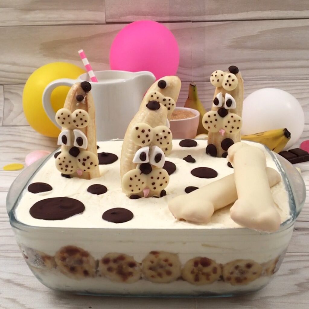 Bananen Tiramisu im 101. Dalmatiner Look