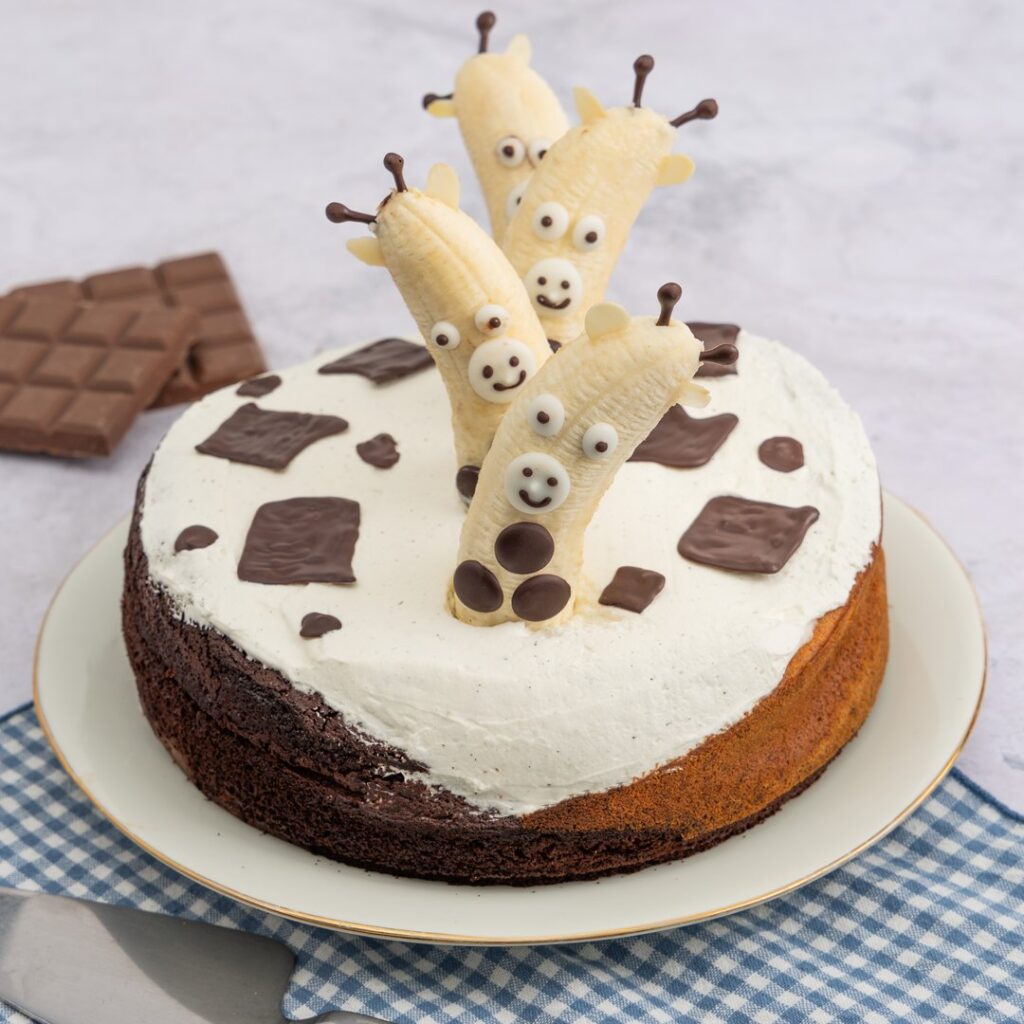 Tarta de jirafas de plátano!