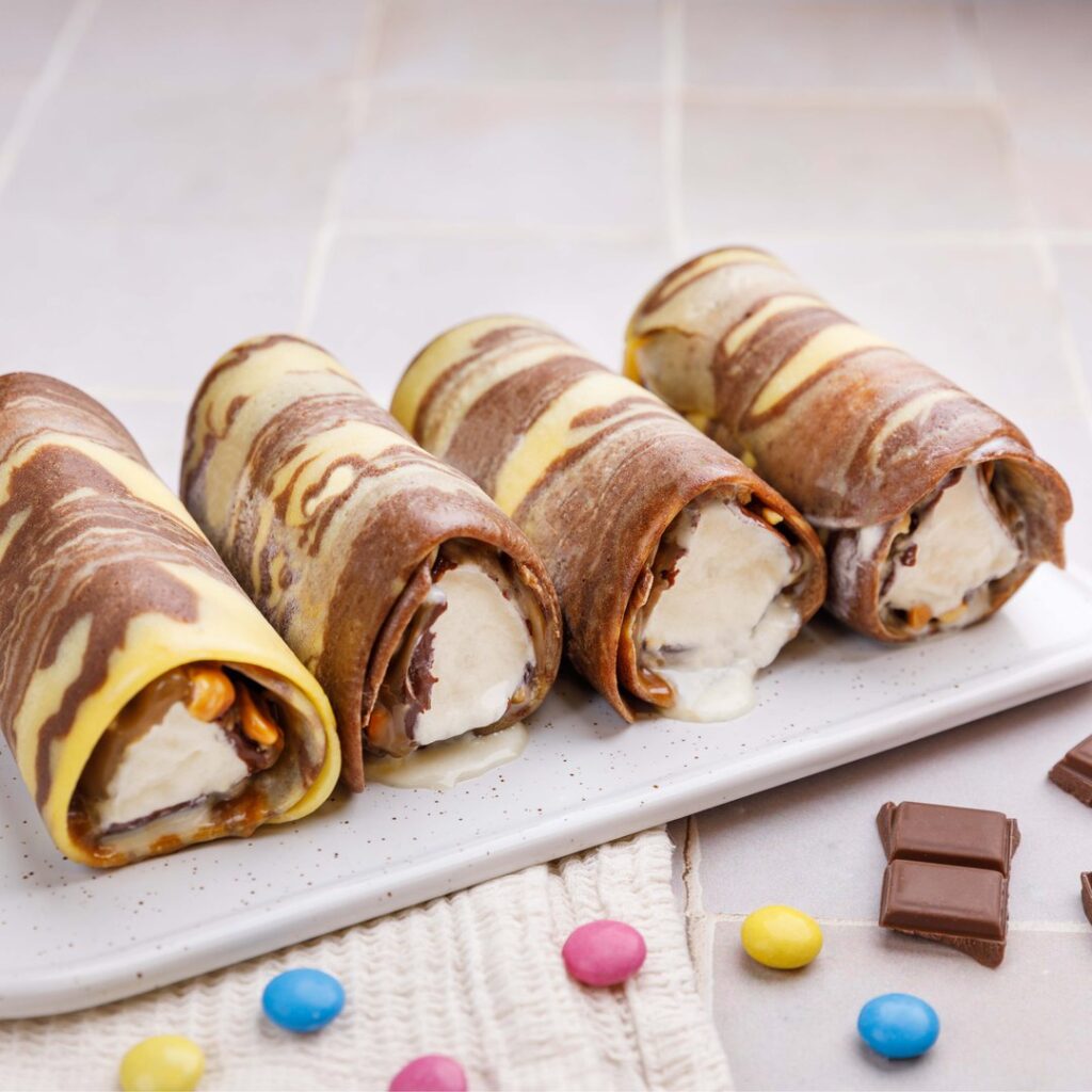 Gelatini di crêpes marmorizzati