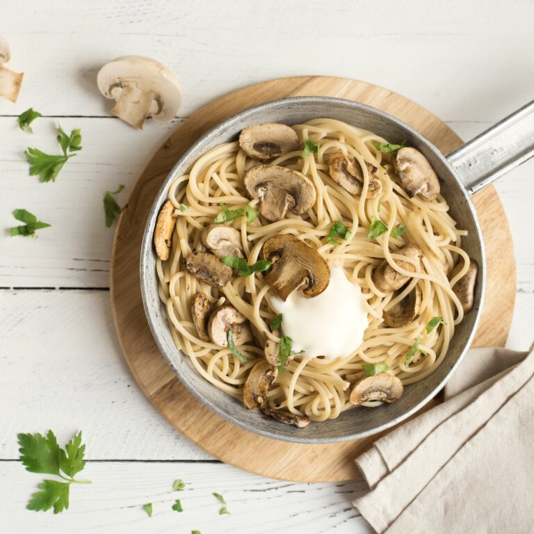 Cuisine rapide : pâtes aux champignons