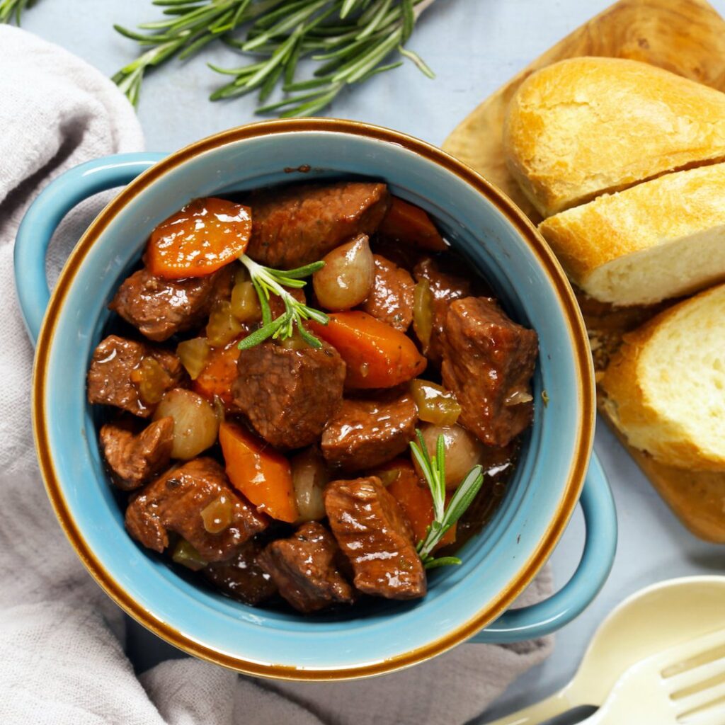 Viande de bœuf façon bourguignon