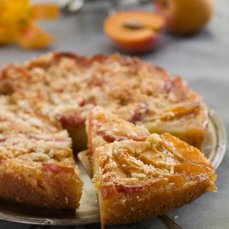Gâteau à la pêche facile