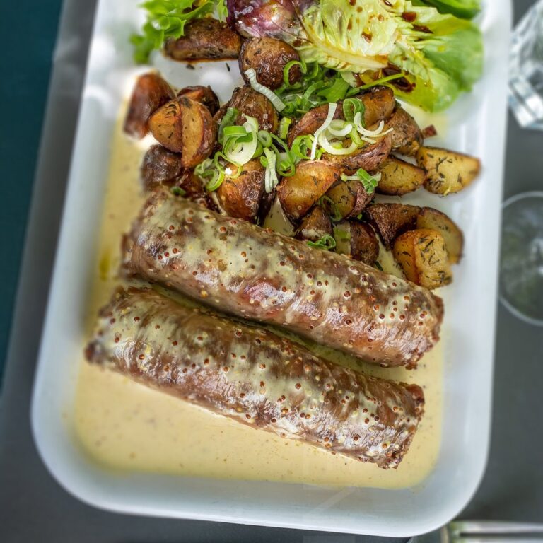 Andouillette au four sauce moutarde