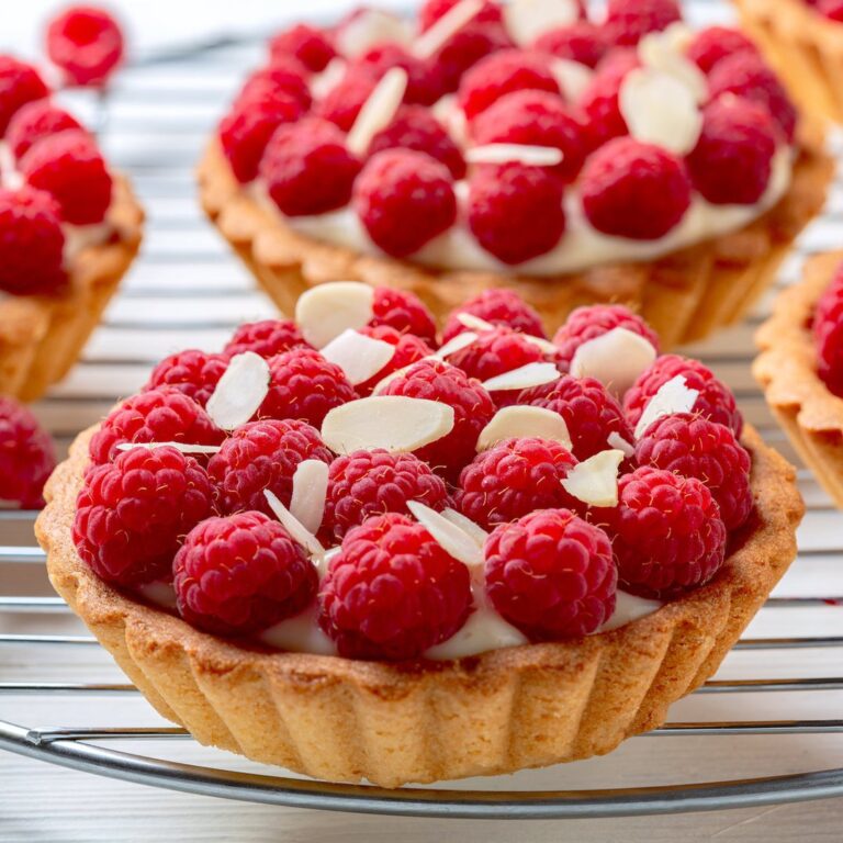 Tartelette à la framboise façon amandine