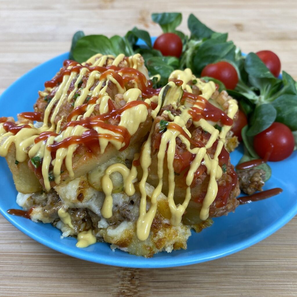 Torta de hambúrguer e queijo