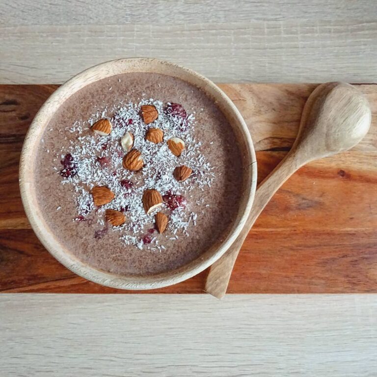 Smoothie banane chocolat amandes