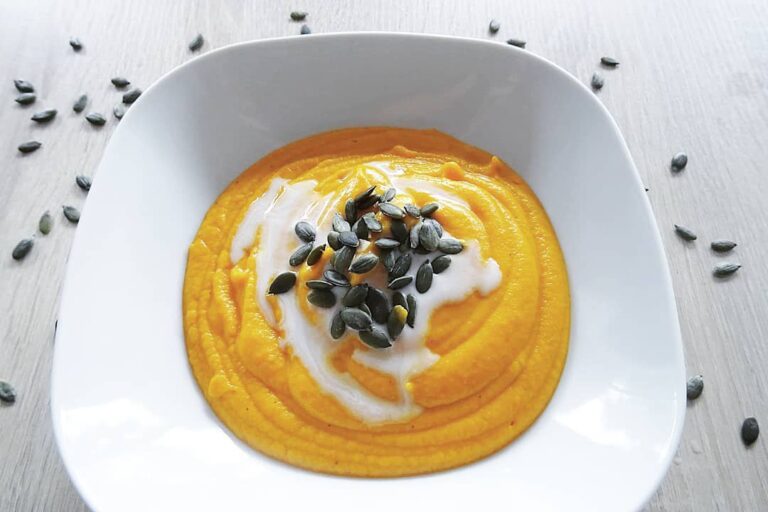Velouté de de butternut carotte curry et coco