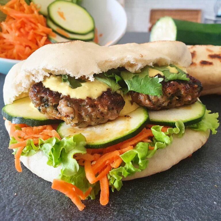 Pain pita bœuf et légumes