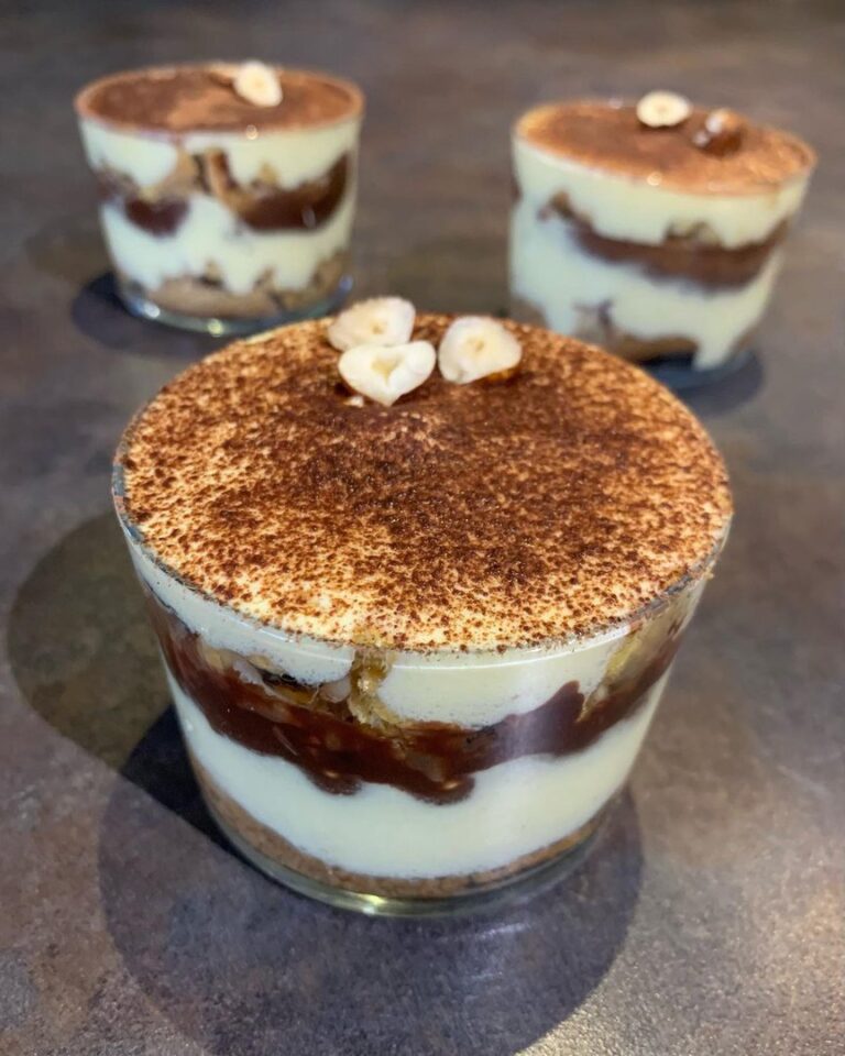 Tiramisu chocolat-noisettes ultra leger