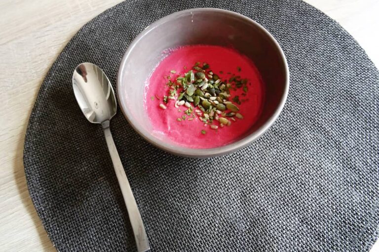 Gaspacho de betterave et concombre