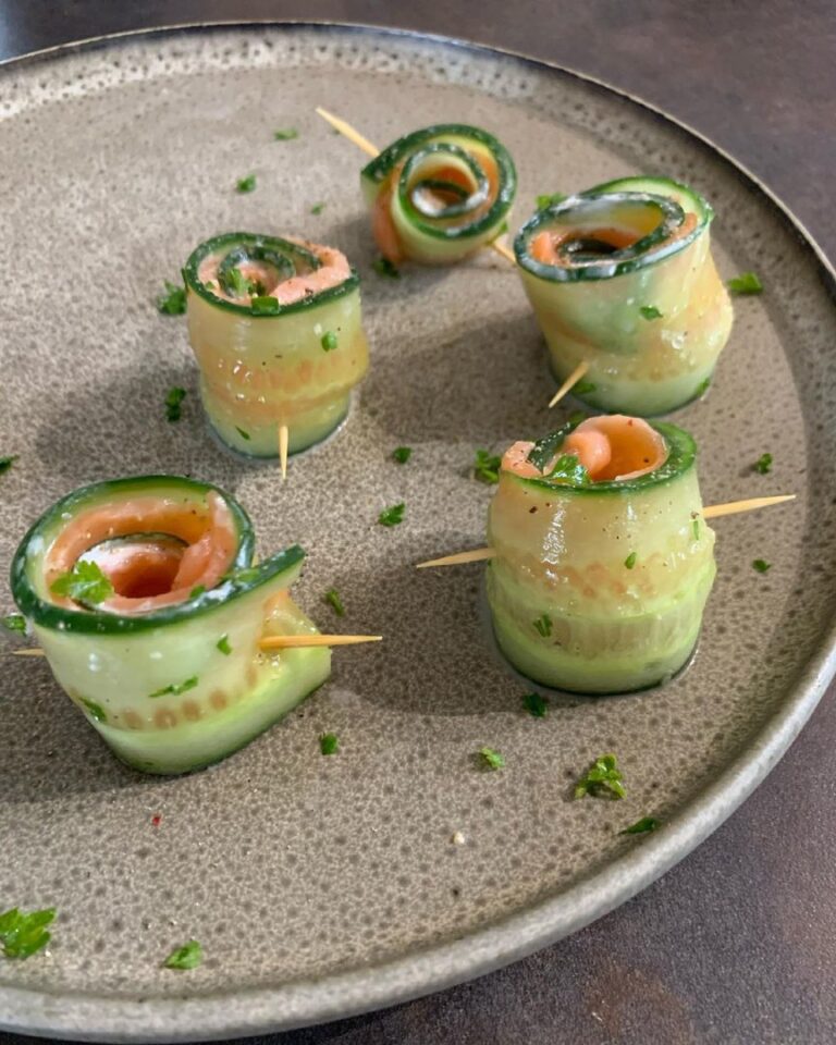 Bouchées concombre-saumon fumé