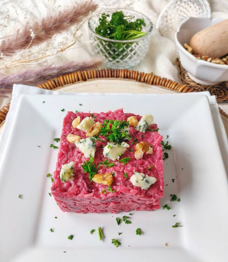 Risotto de betterave et roquefort