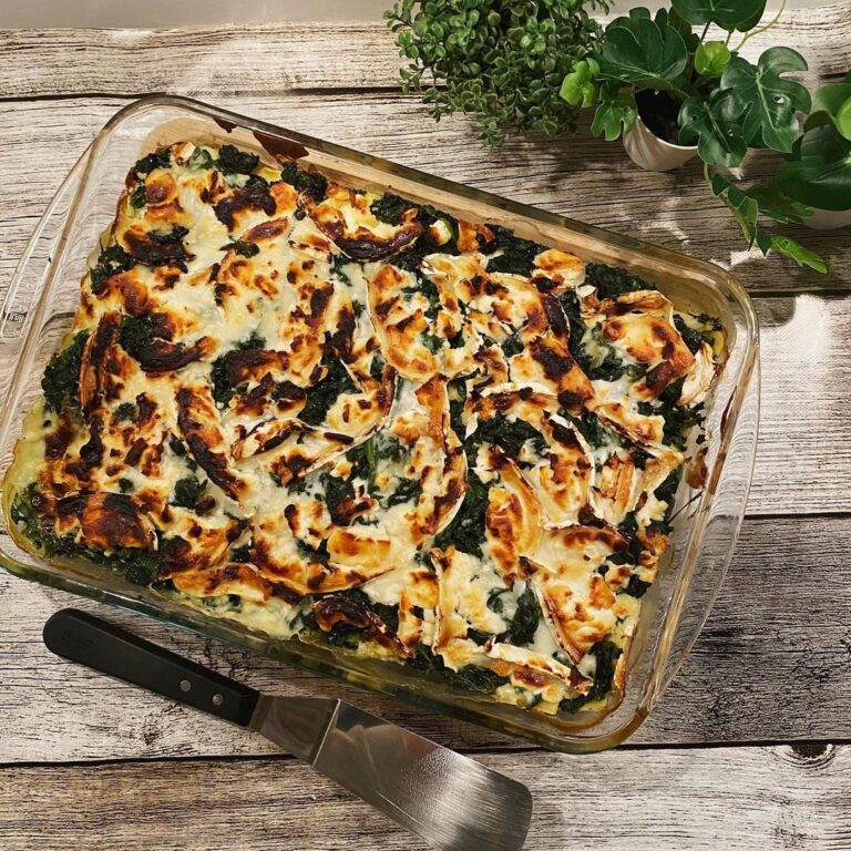 Lasagne épinards chèvre et miel