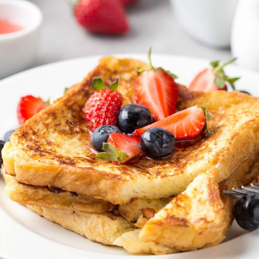 Fluffy caramelized french toast