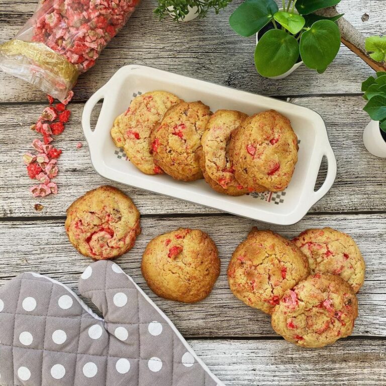 Cookies aux pralines roses