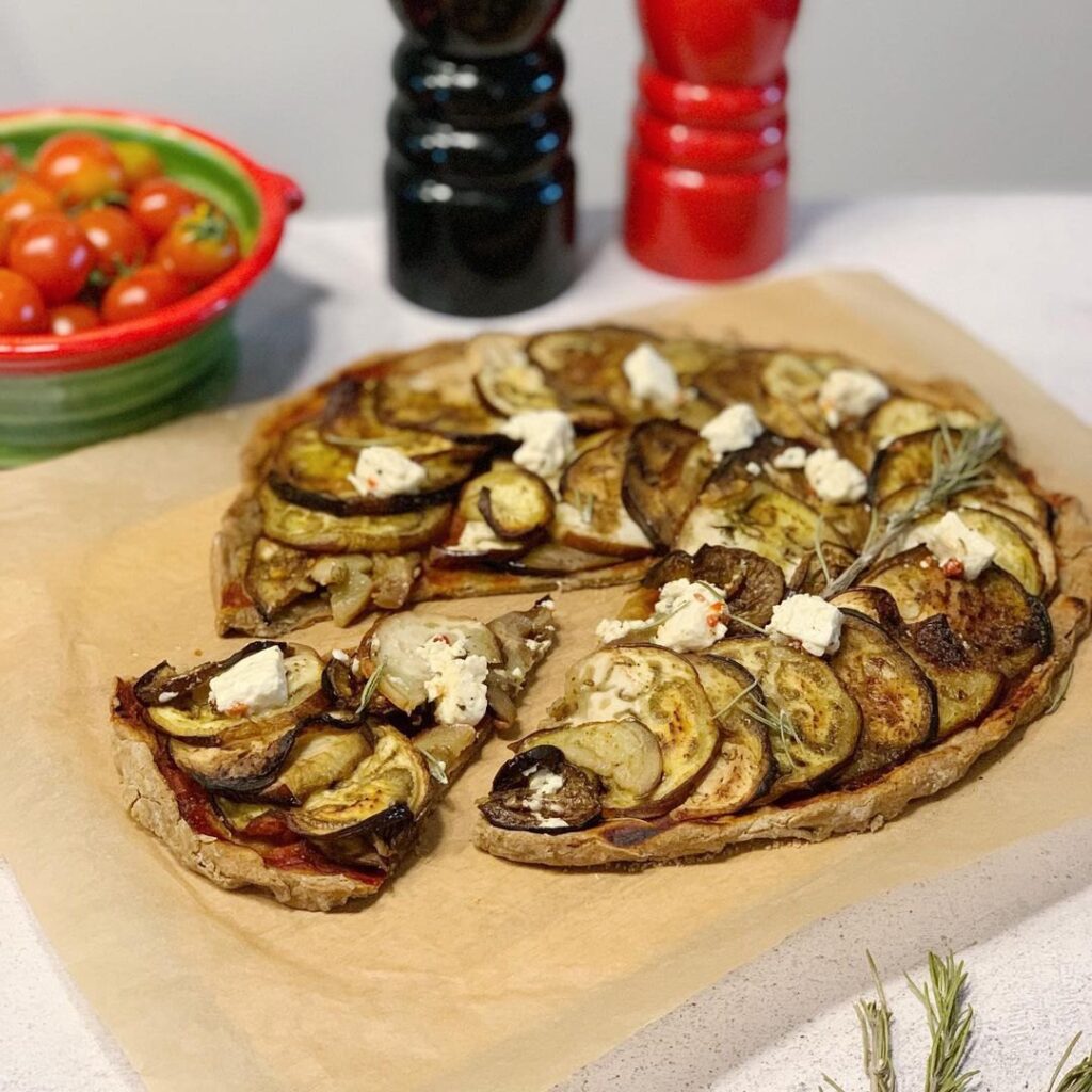 Tarte fines aubergines/fêta