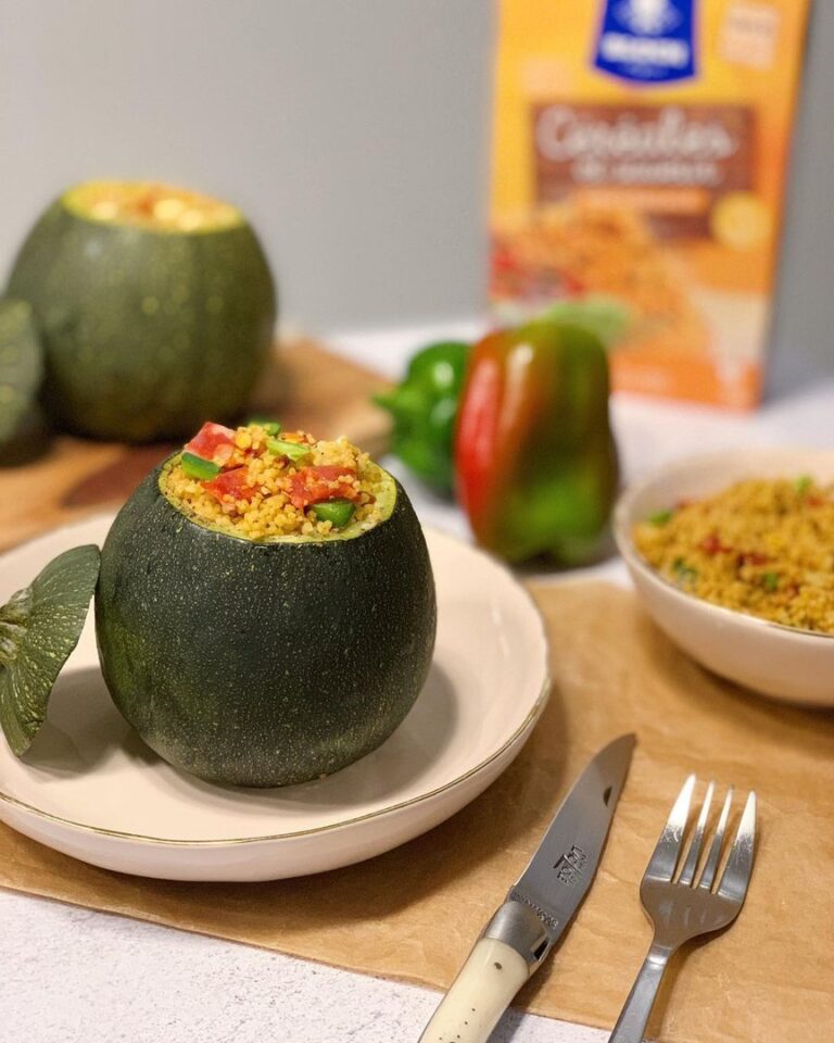 Courgettes farcies aux céréales