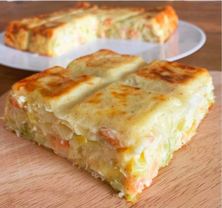 Quiche sans pâte saumon poireaux