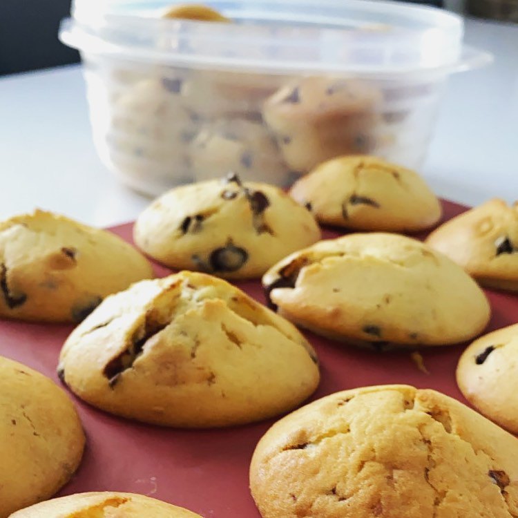 Muffin aux pépites de chocolat et cœur nutella
