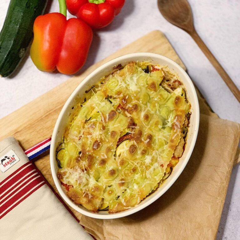 Gratin de légumes et ravioles
