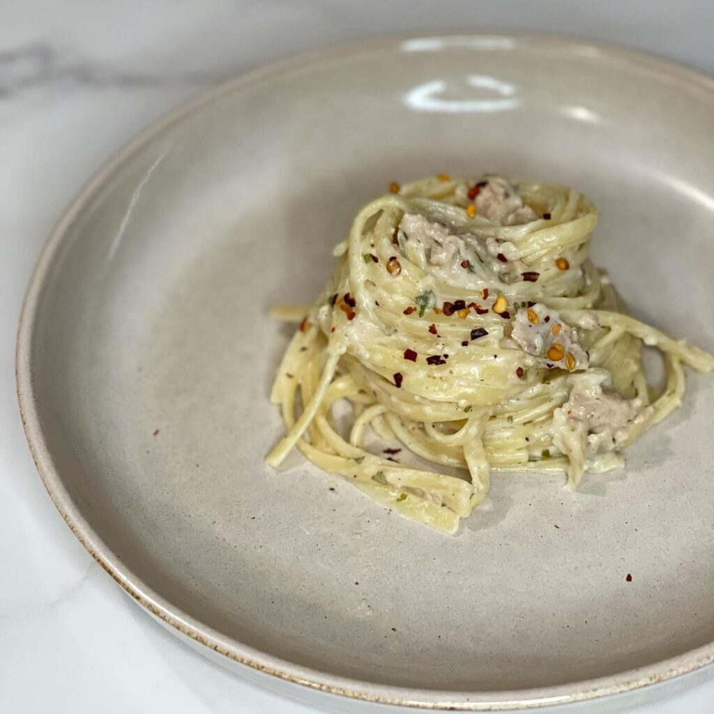 Linguine alla crema di tonno