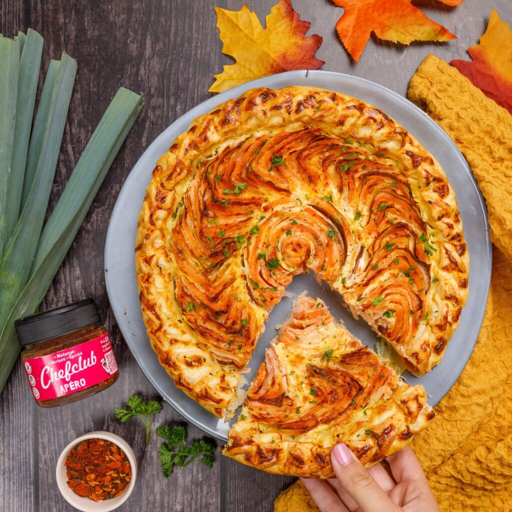 La tarte poireaux saumon