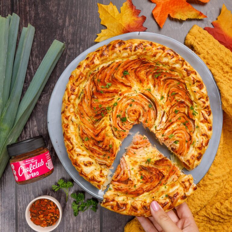 La tarte poireaux saumon