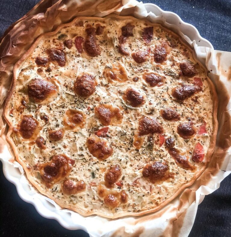 Quiche ratatouille et mozzarella