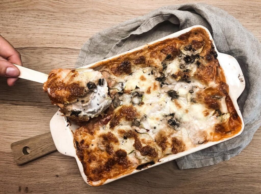Lasagnes courgettes et champignons