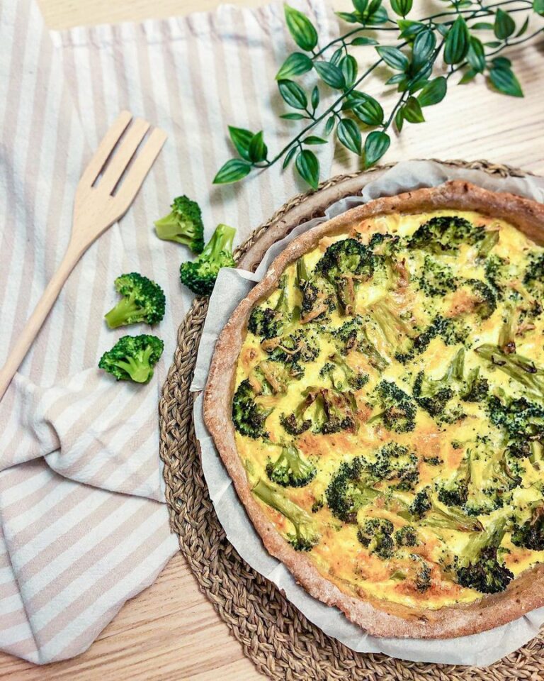 Quiche brocolis et pâte maison