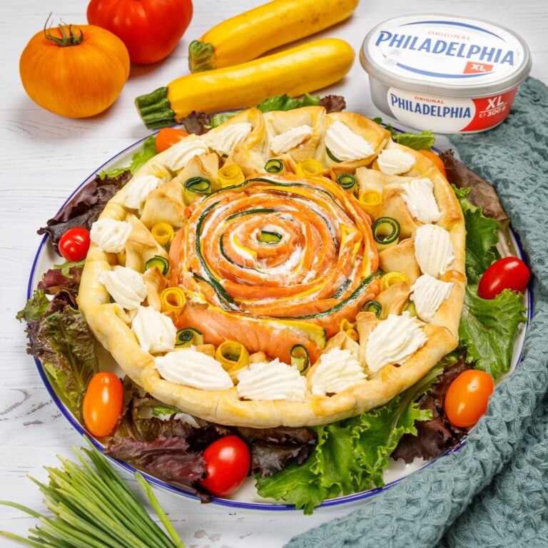 La tarte spirale saumon courgettes philadelphia