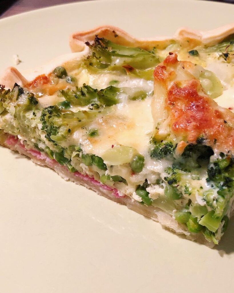 Quiche brocolis-petits pois