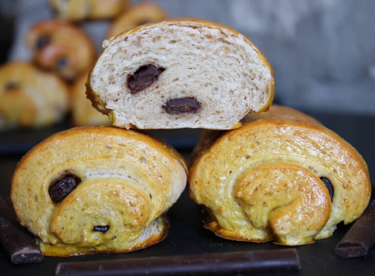 Pain au chocolat brioché sans beurre