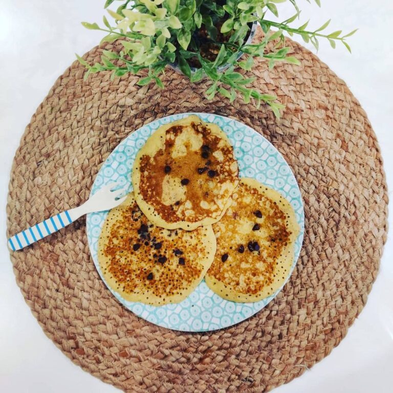 Pancakes à la banane et aux pépites de chocolat