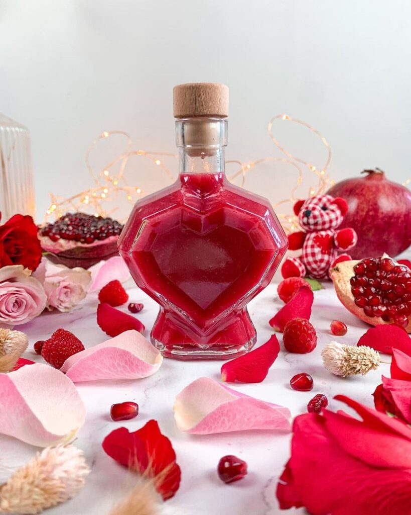 Philtre d’amour grenade et framboise de la Saint-Valentin