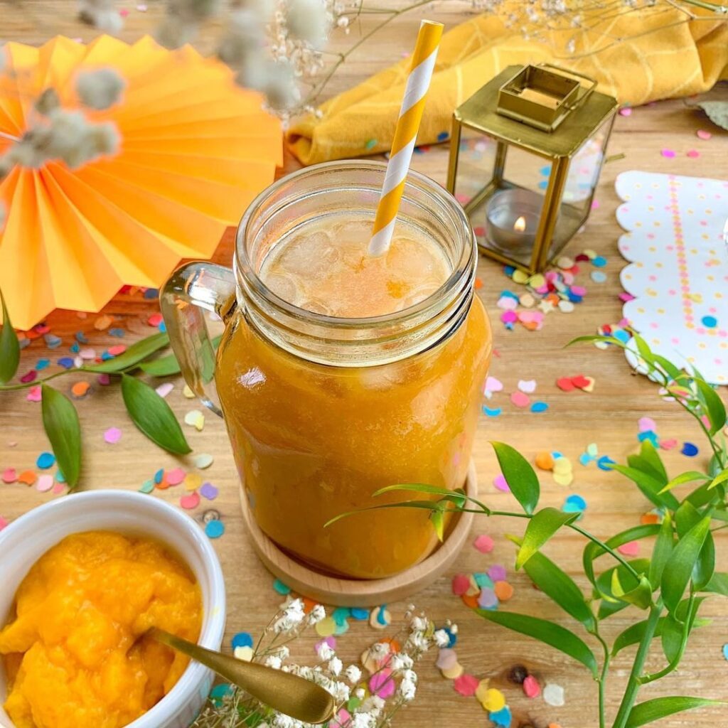 Jus de carotte, nectarine, abricot