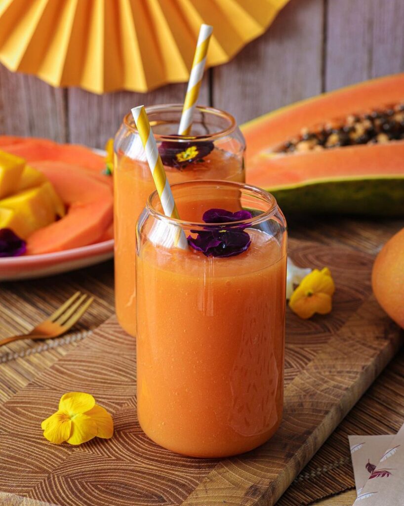 Smoothie papaye et mangue
