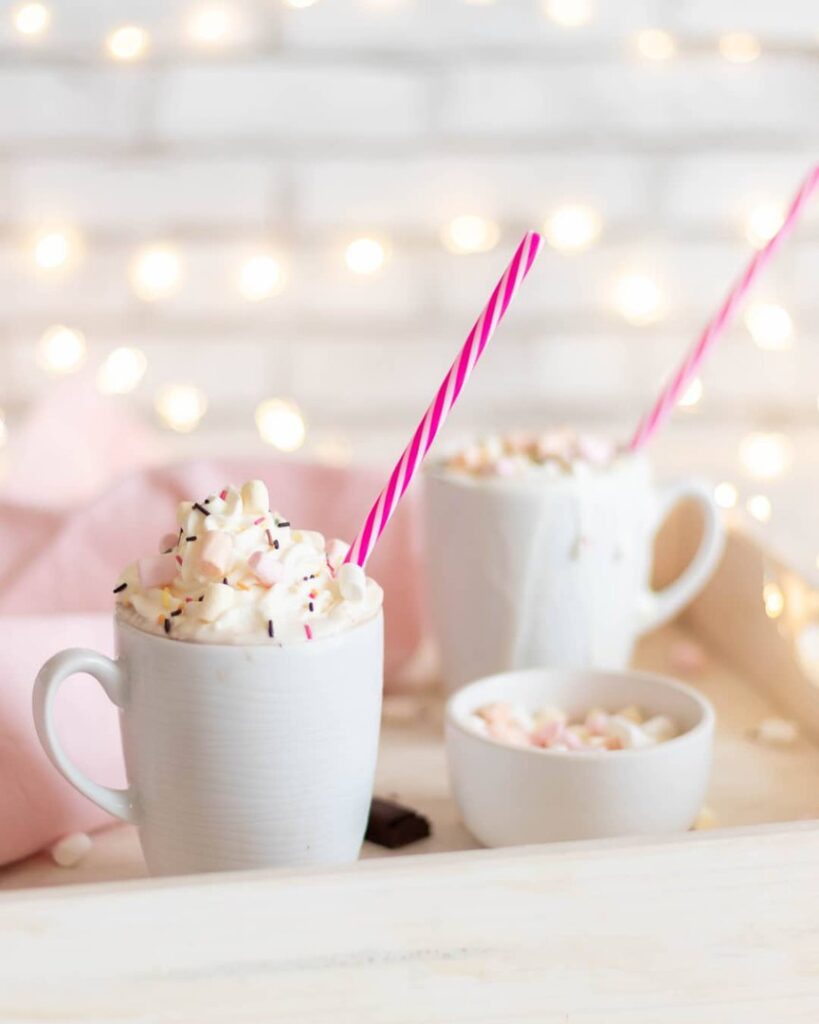 Chocolat chaud décoré