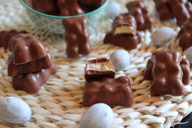Oursons au chocolat et au pralin