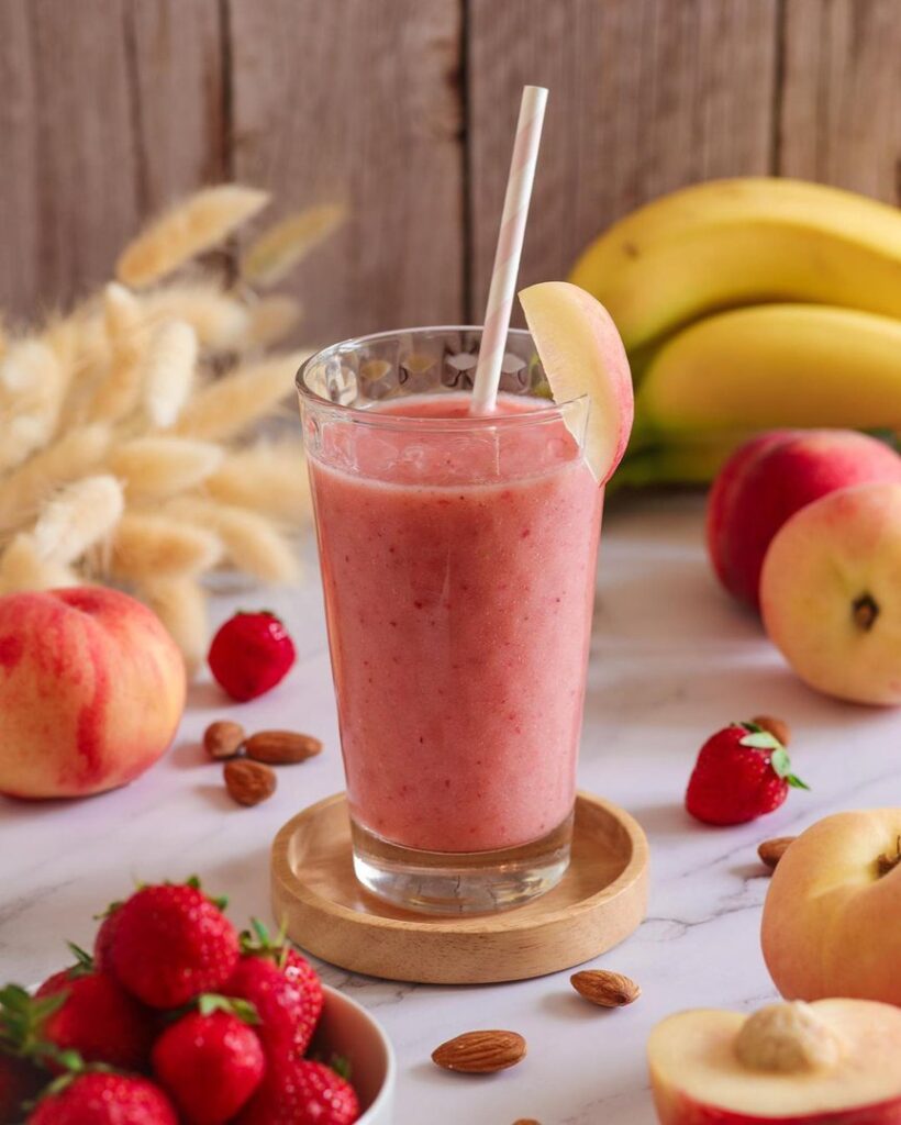 Smoothie velours à la pêche