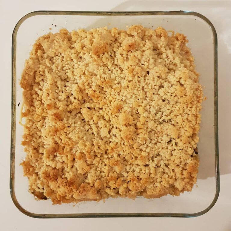 Crumble de courgettes, champignons et poireaux