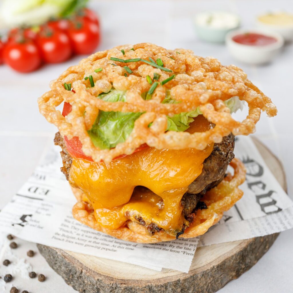 Hambúrguer duplo com queijo