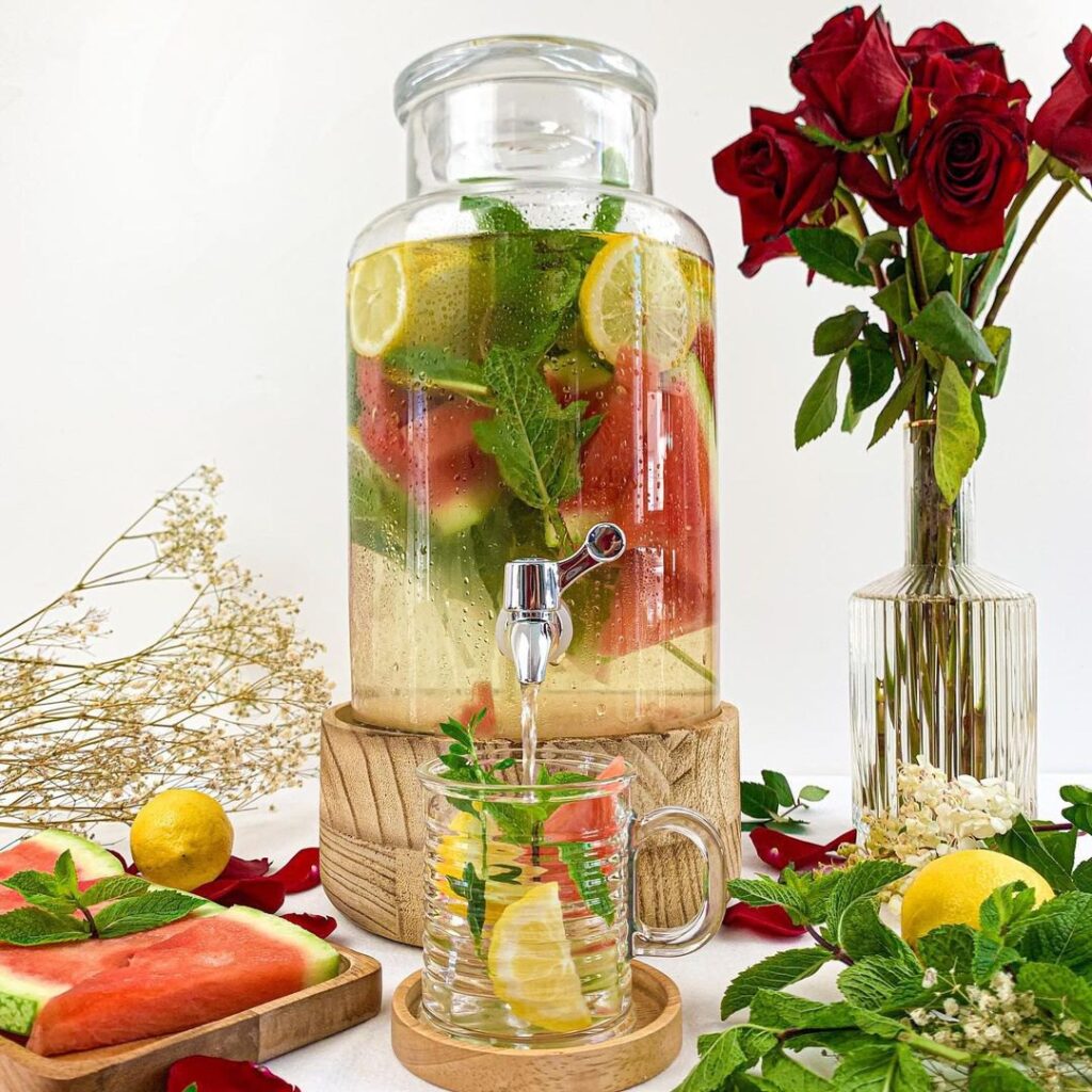 Eau détox pastèque menthe citron
