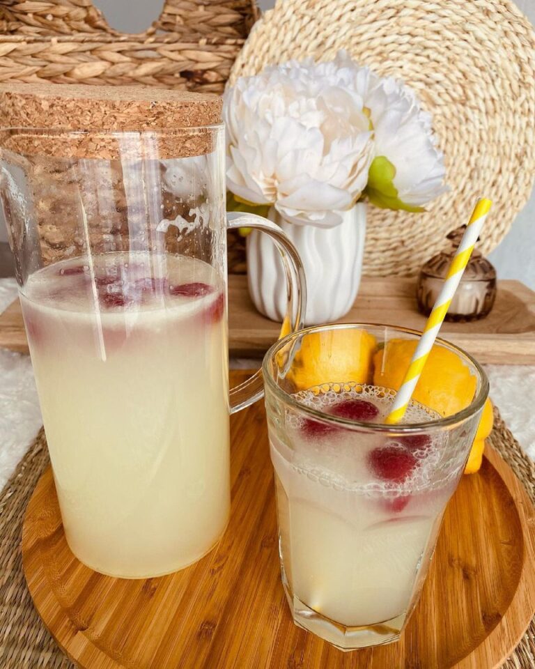 Citronnade aux framboises
