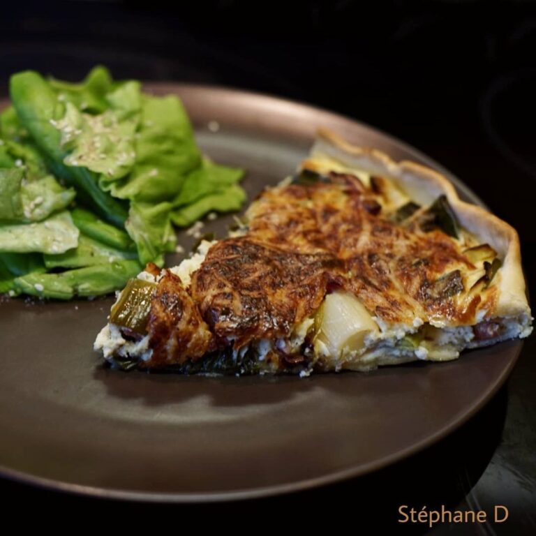 Quiche poireaux lardons