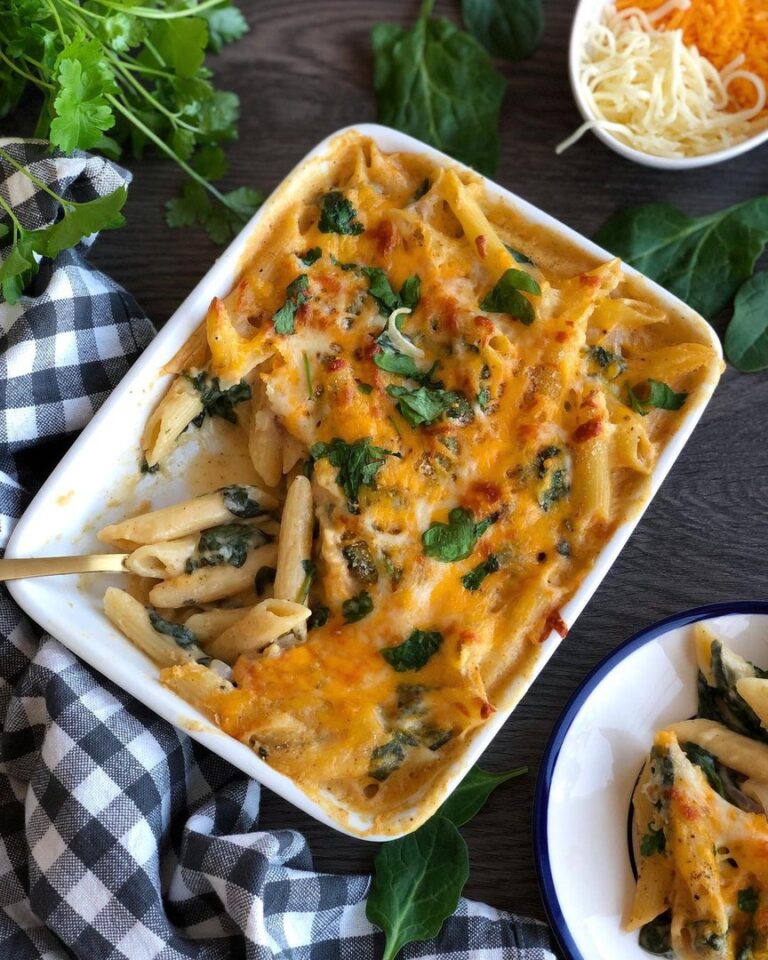 Mac and cheese épinards