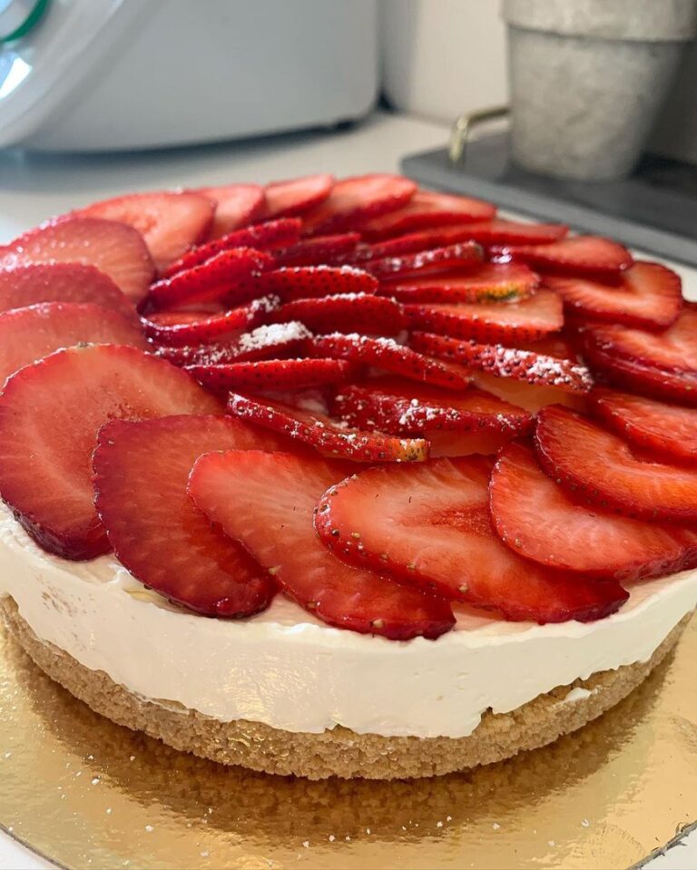 Tarte aux fraises sans cuisson chantilly mascarpone