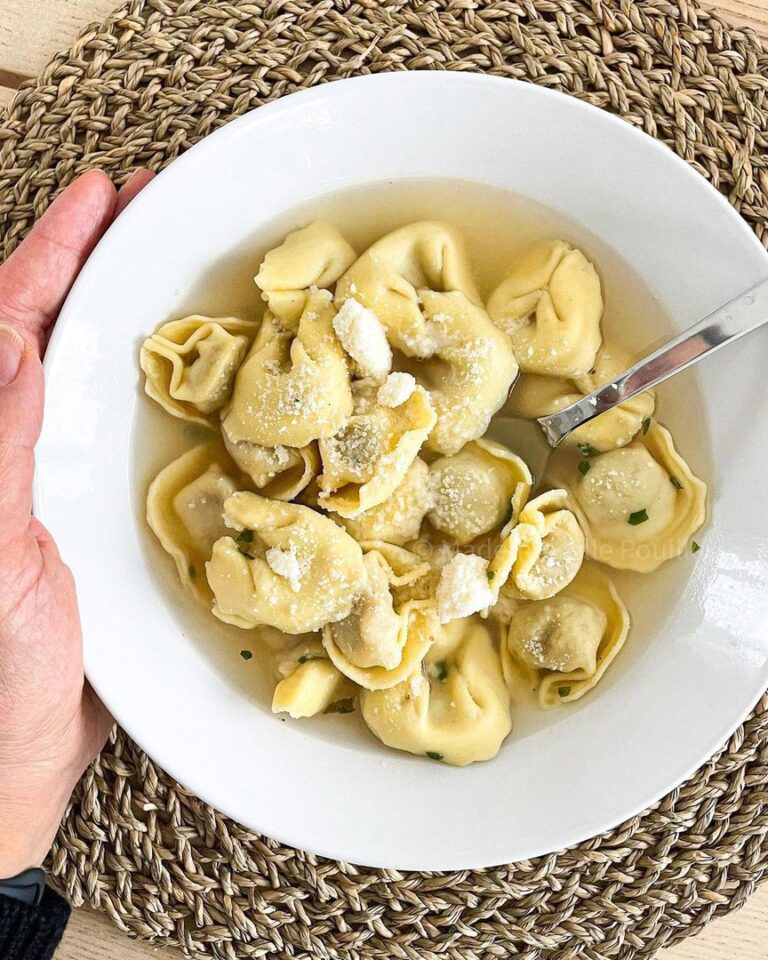 Tortellinis healthy au boeuf et bouillon