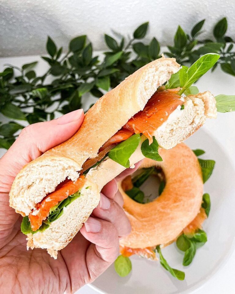 Bagels léger à la truite fumée