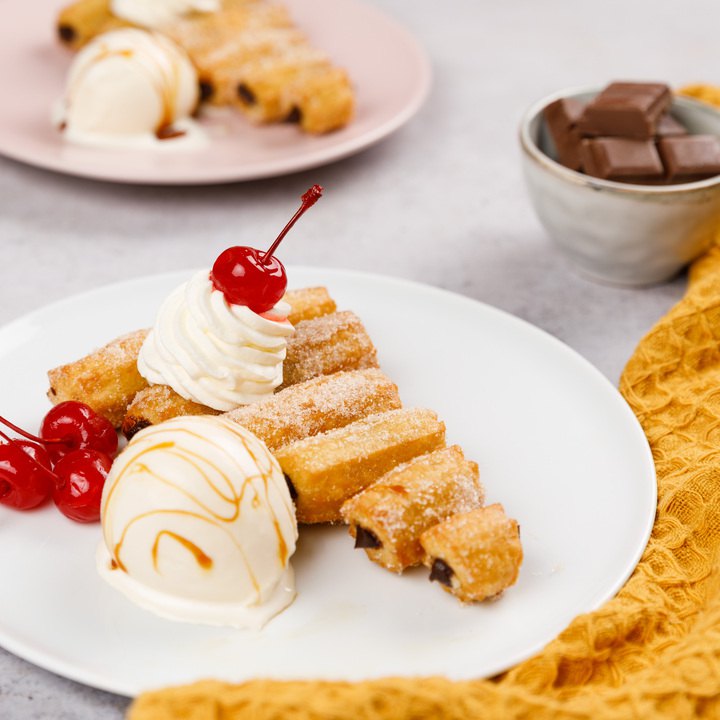 Churros com chocolate